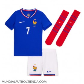 Camiseta Francia Antoine Griezmann #7 Primera Equipación Replica Eurocopa 2024 para niños mangas cortas (+ Pantalones cortos)